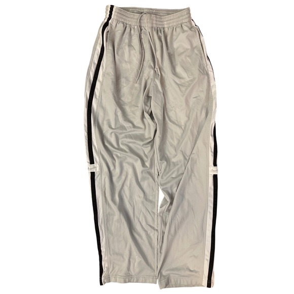 Nike Other - Nike Vintage Grey Track Pants Mens Medium Side Stripe Ankle Zip Athletic Joggers